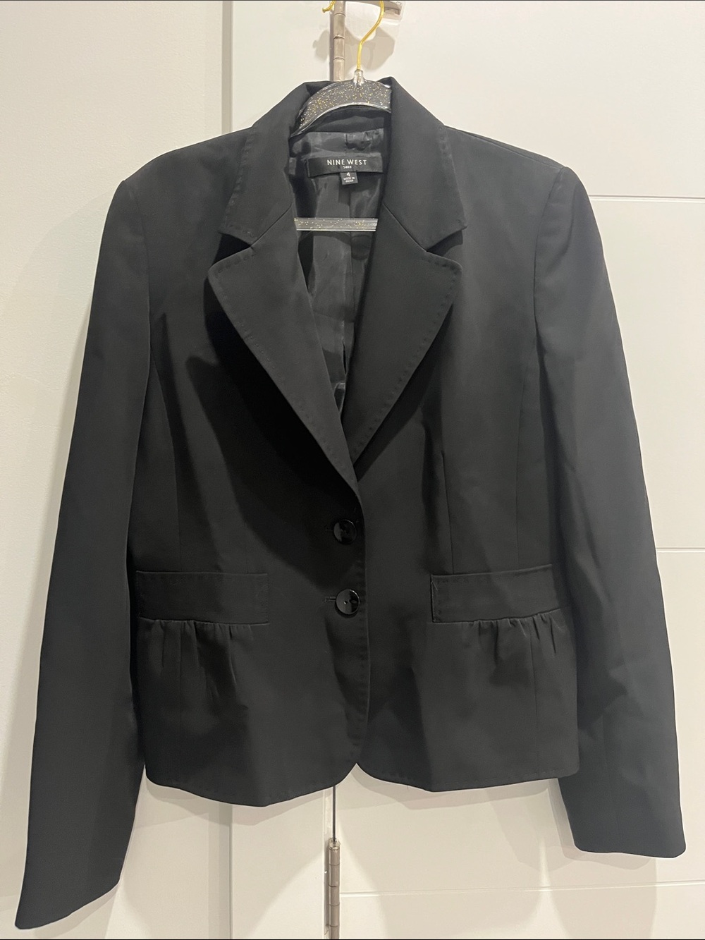 Nine West Black Classic Two-Button Blazer